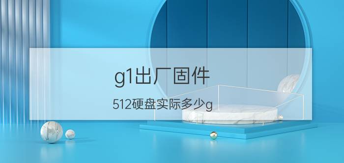 g1出厂固件 512硬盘实际多少g？